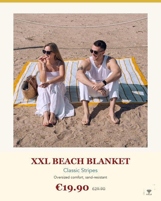 XXL Beach Towel - Classic Stripes Indian Elephant