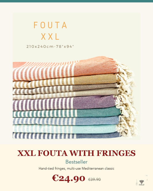 XXL Fouta with Fringes - Bestseller Indian Elephant