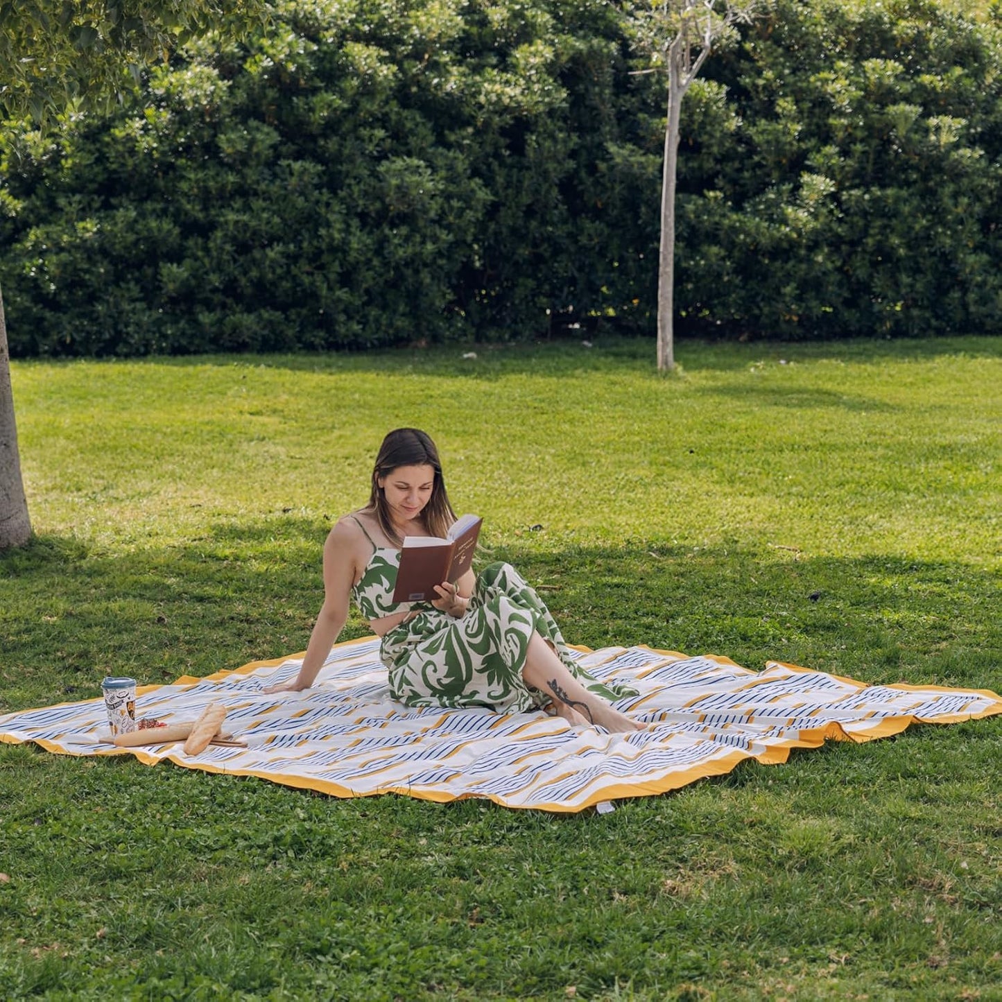 XXL Beach Towel - Classic Stripes Indian Elephant