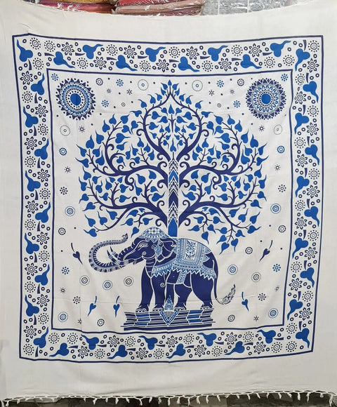 NEW WHITE  TREE ELEPHANT FRINGES