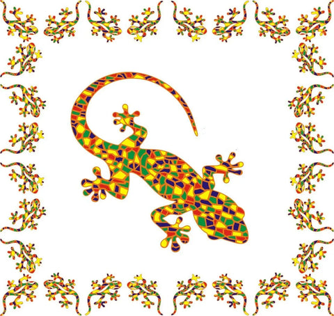 FRINGES 7 COLORED LIZARD